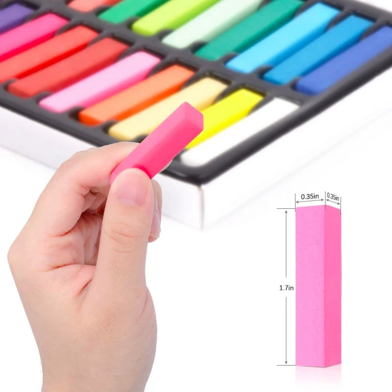 Мелки для волос 24 цветов шампунь волос|chalk hair|chalk pastelchalk powder |