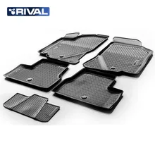 Для Datsun OnDo- Коврики в салон 5 шт./компл. полиуретан Rival 18701001