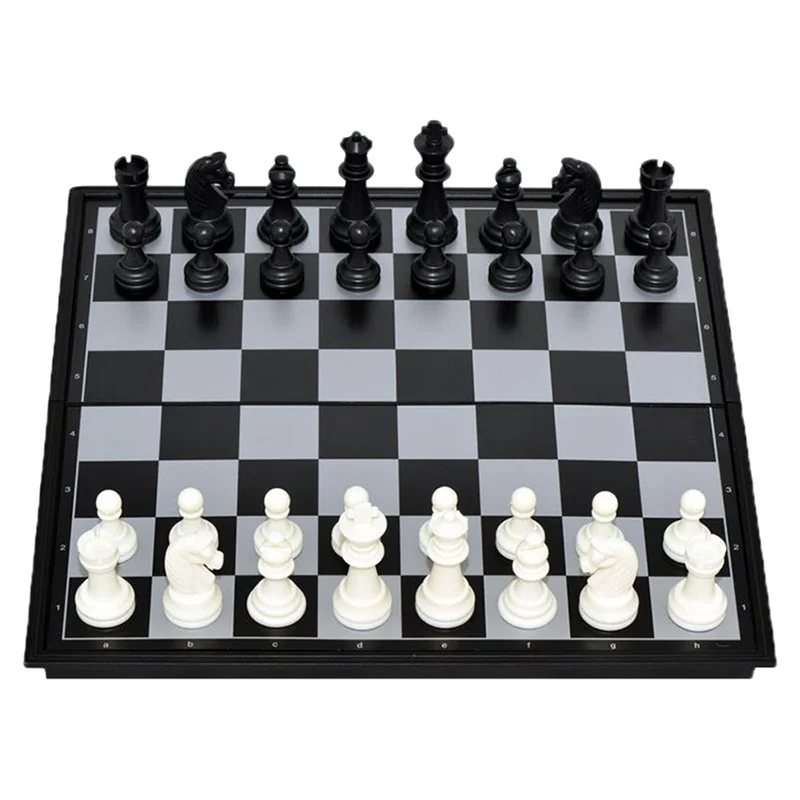 Складной международный шахматный набор доска путешествия Образовательные магнитные игры шахматы нарды шашки развлечения - Цвет: 19.5x19.5cm
