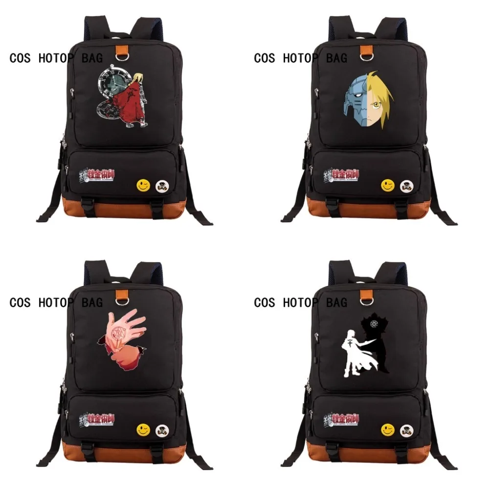 

anime Fullmetal Alchemist Backpacks canvas student book bag School Bags for Teenagers Backpack Women Men package 13 style