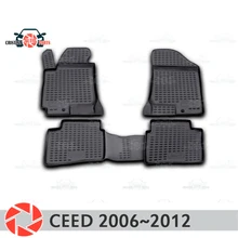 Коврики для Kia Ceed 2006~ 2012, Нескользящие полиуретановые грязеотталкивающие аксессуары для салона автомобиля