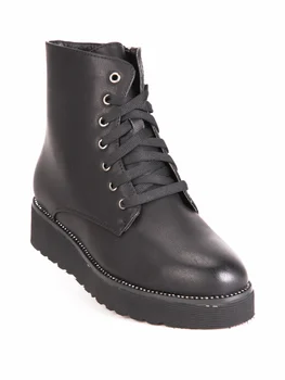 

Lace up ankle boots with rhinestone