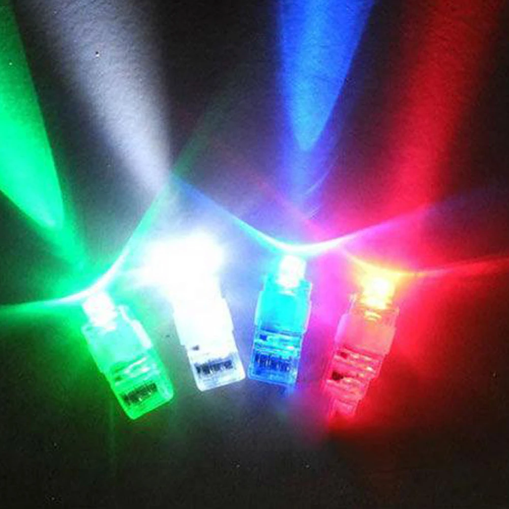 4PCS LED Laser Finger Lights Up Beam Lamps Party Torch
