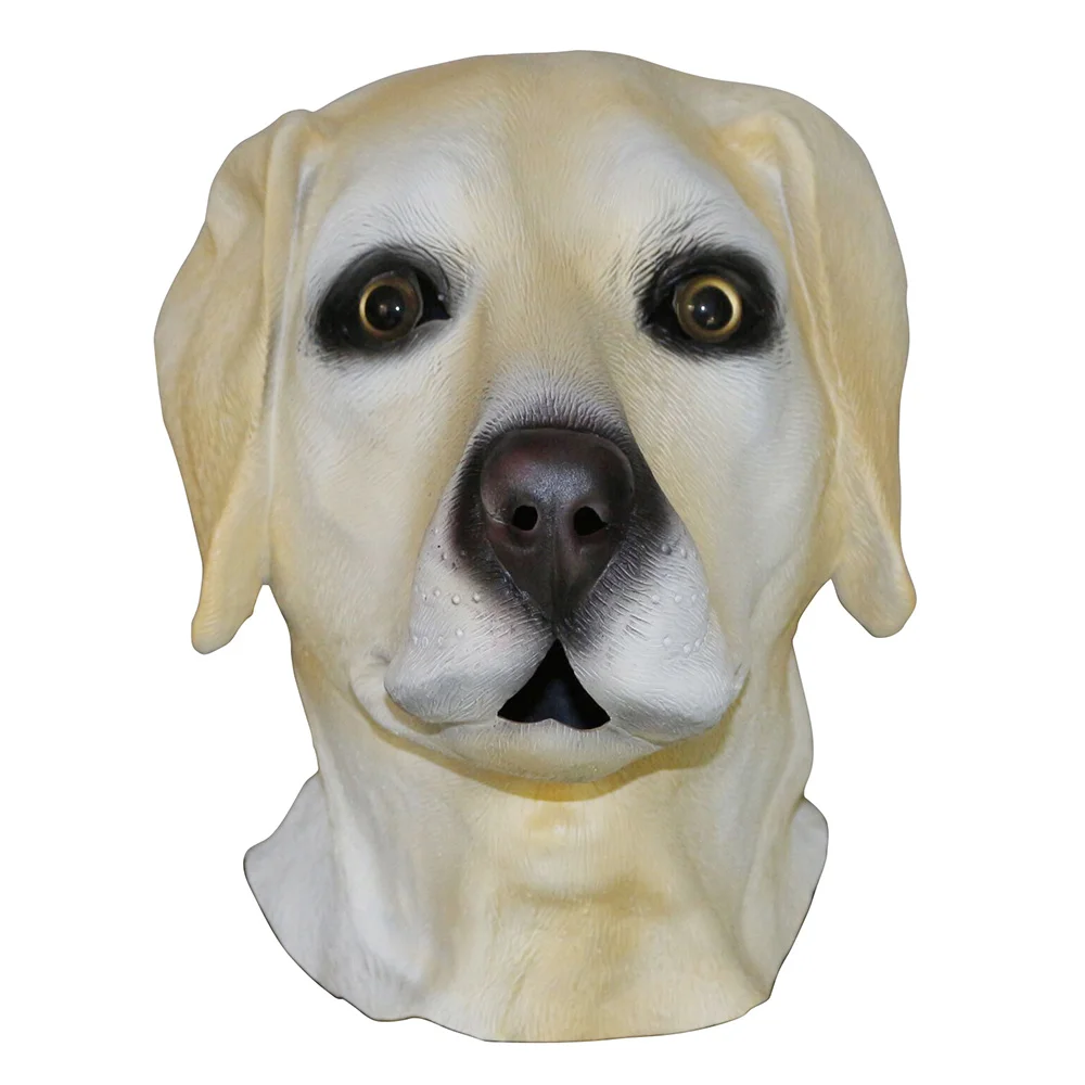 Маски для собак ручной работы, латексные маски для животных на всю голову для Хэллоуина, карнавала, вечерние, пуделя - Цвет: Labrador