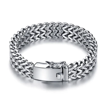

Classic fashion stainless steel chain bracelet men's custom Buddha bracelet 12 mm wide Buddha bracelet party jewelry gift 014