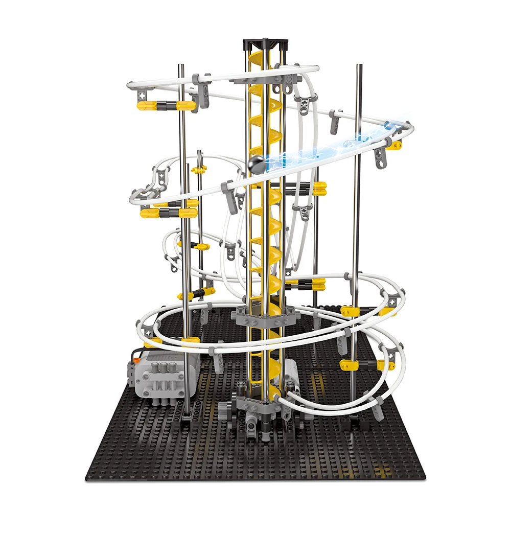 4 уровня космический рельс американские горки лабиринт шары трек строительные блоки игрушки Дети Сборка DIY Spacerail мрамор Запуск горки игрушка