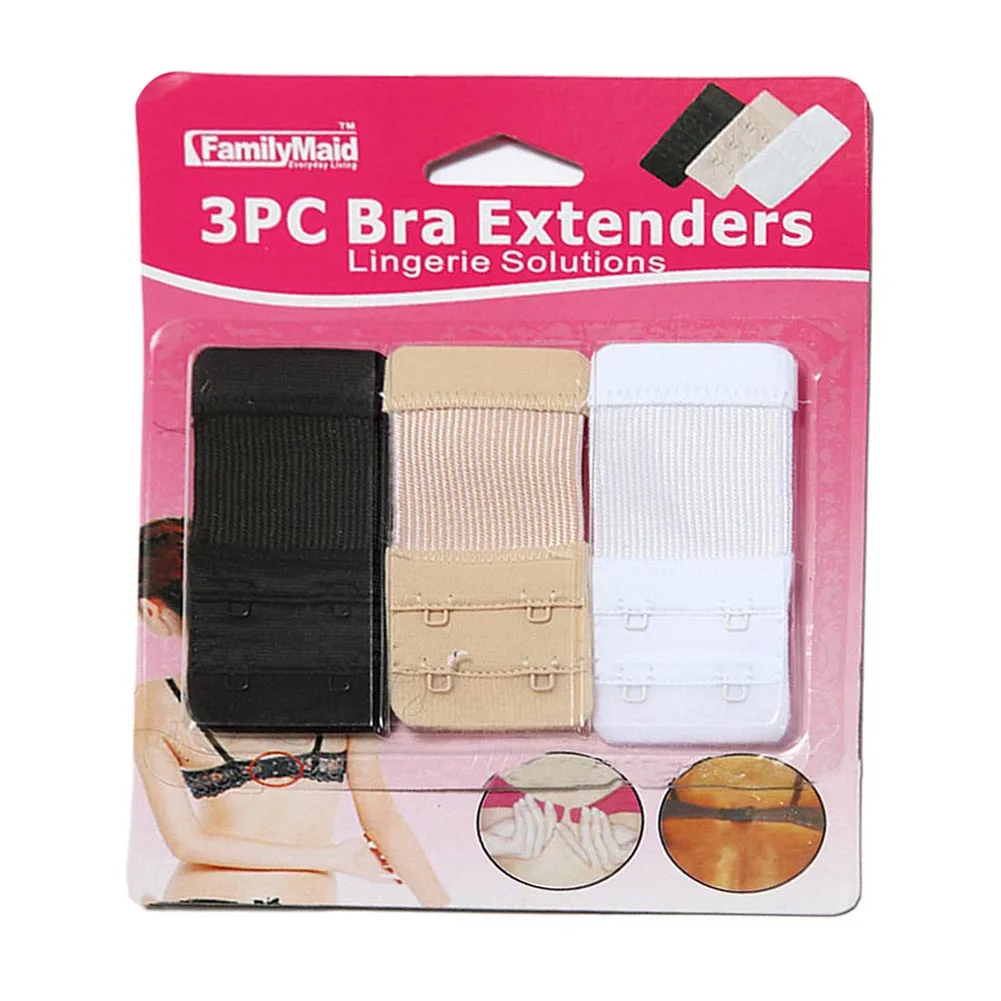 3pcs/set Ladies Useful Bra Extenders Strap Extensions Elastic Extension