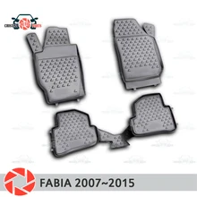 Коврики для Skoda Fabia 2007~ коврики Нескользящие полиуретановые грязеотталкивающие салонные аксессуары для стайлинга автомобилей