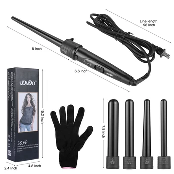 

5 In 1 Interchangeable Hair Curling Iron Professional Ceramic Hair Curlers Rollers Multi Size Curl Irons Curling Wand With Glove