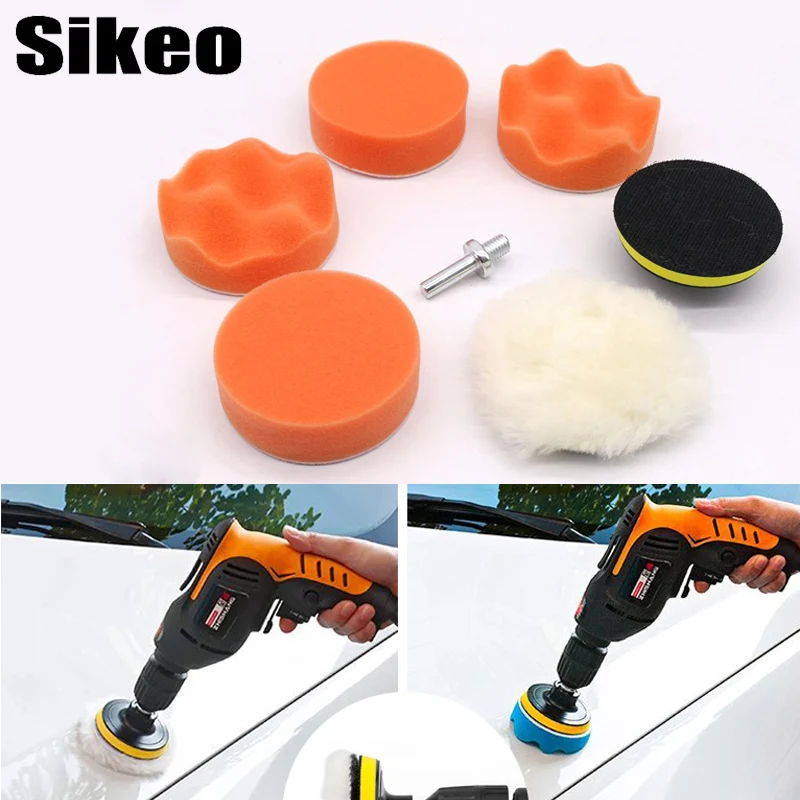 Auto Gross Polishing Buffing Pad Kit for Car Wheel Buffer with Drill Adapter Vehicle Window Brush Cleaning Tools |