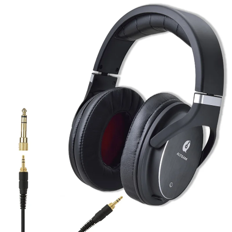 

Luxury Gift Wired Long Cable Black Pro Audio Audiophile HD HiFi Hi Fi High Fidelity Headphones Without Mic for Music Player