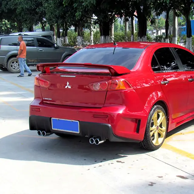For Lancer Spoiler EVO ABS Material Car Rear Wing Primer Color Rear ...