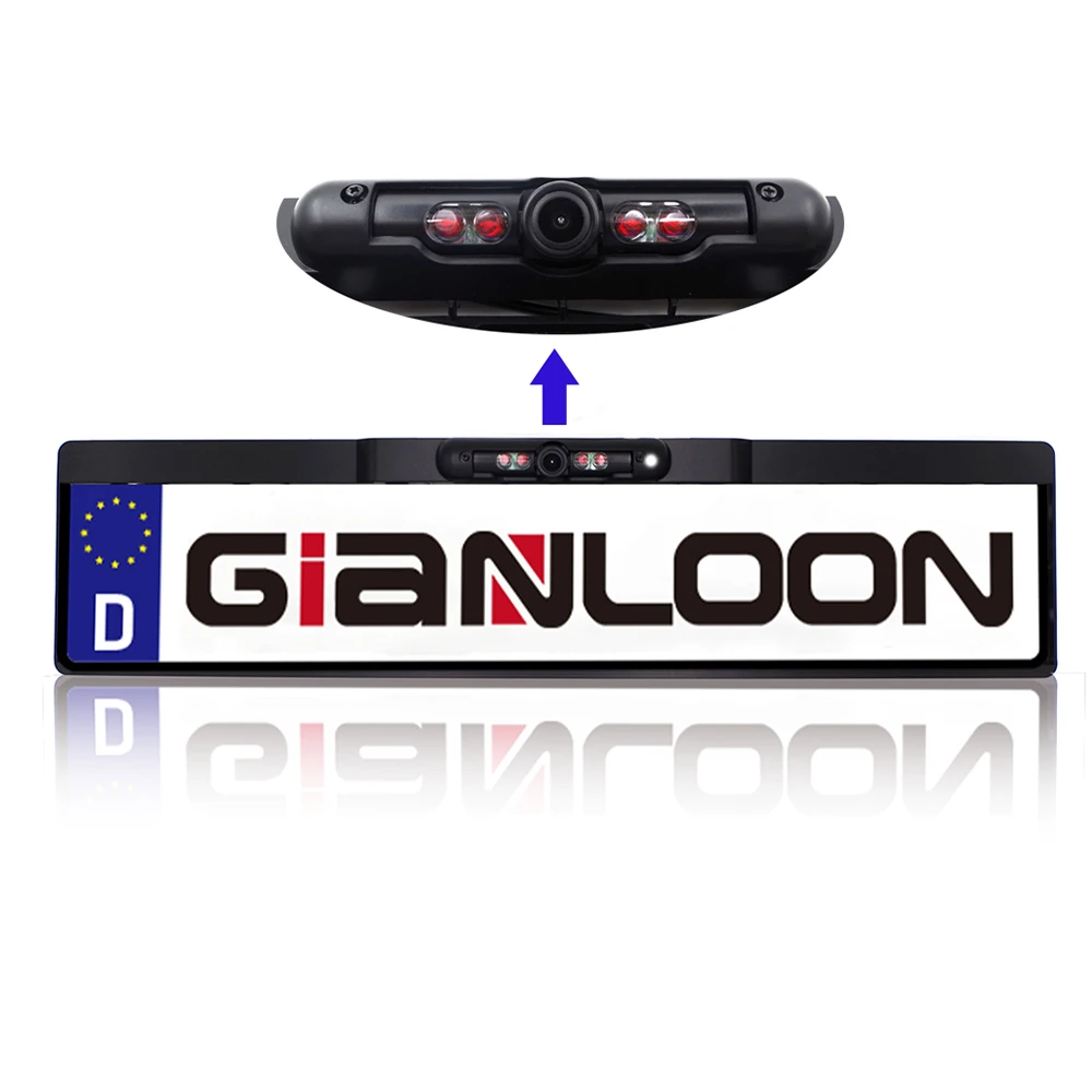 Gianloon Авто парктроник Европейский автомобильный номерной знак рамка HD ночное