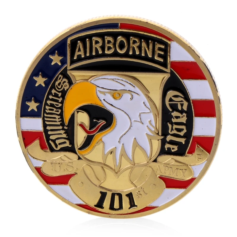 

Gold Plated USA 101st Airborne Division Commemorative Challenge Coin Collection