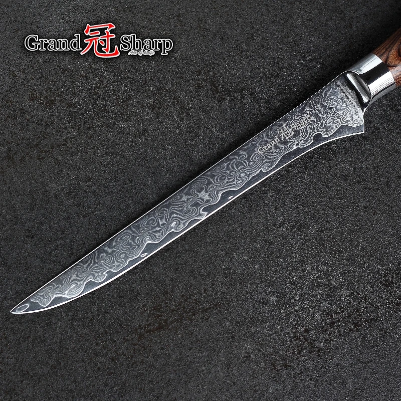 Najtaniej Damasceński nóż kuchenny 6 Cal nóż do trybowania japońskie noże kuchenne ze stali damasceńskiej vg10 szefa kuchni noże ze stali nierdzewnej