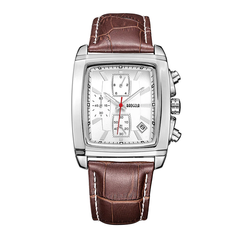 

BAOGELA Men Fashion Chronograph Quartz Watch Leather Waterproof Sport Watches Male Army Date Analog