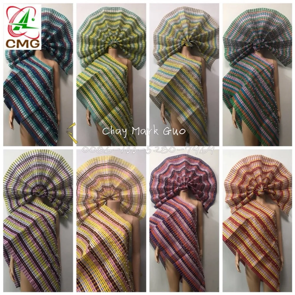 Африканские нигерийские модные бусы aso oke gele головные уборы хорошие качественные