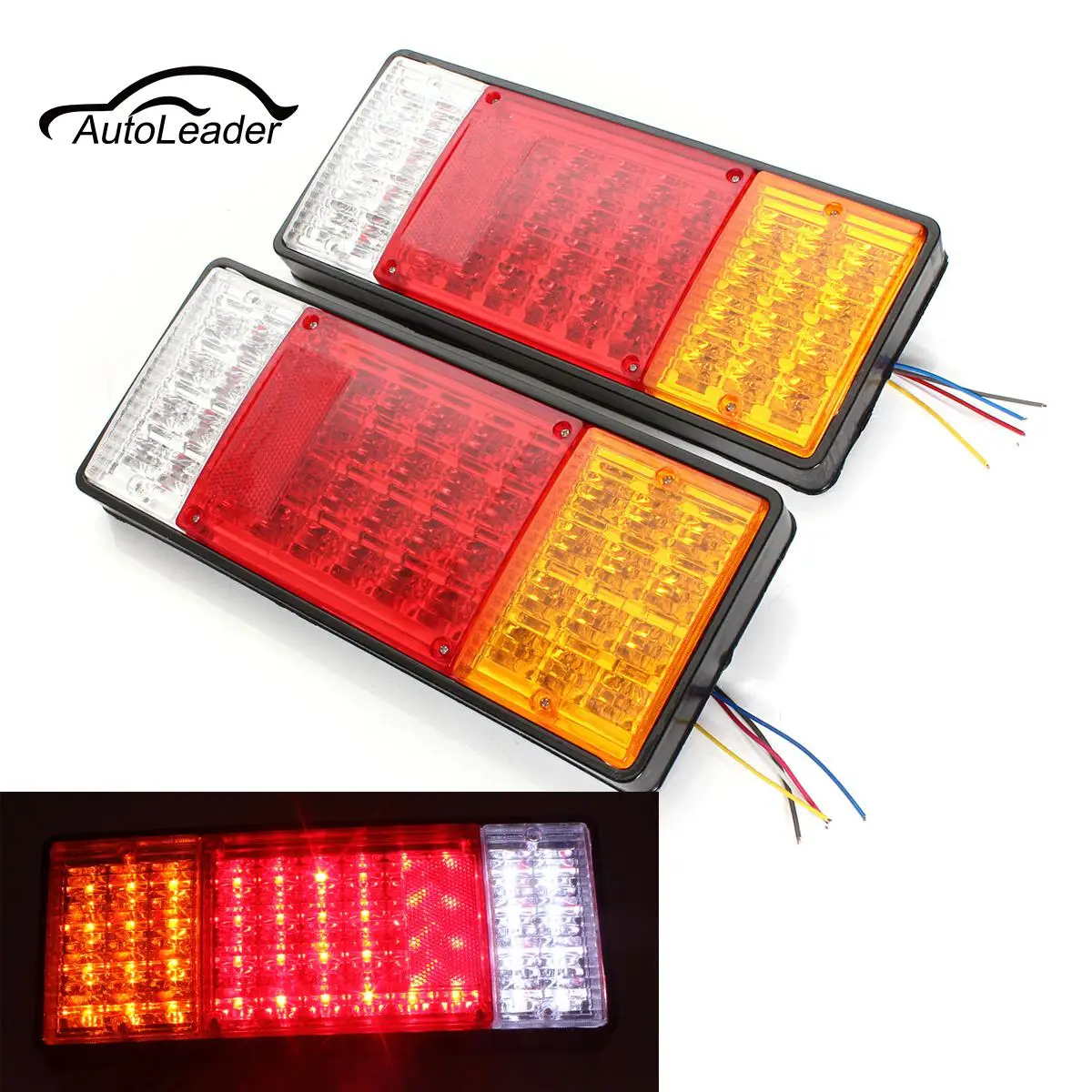 

A Pair 44 LED Car Indicator Tail Light UTE Boat Trailer Truck Van For Camper Waterproof Kit
