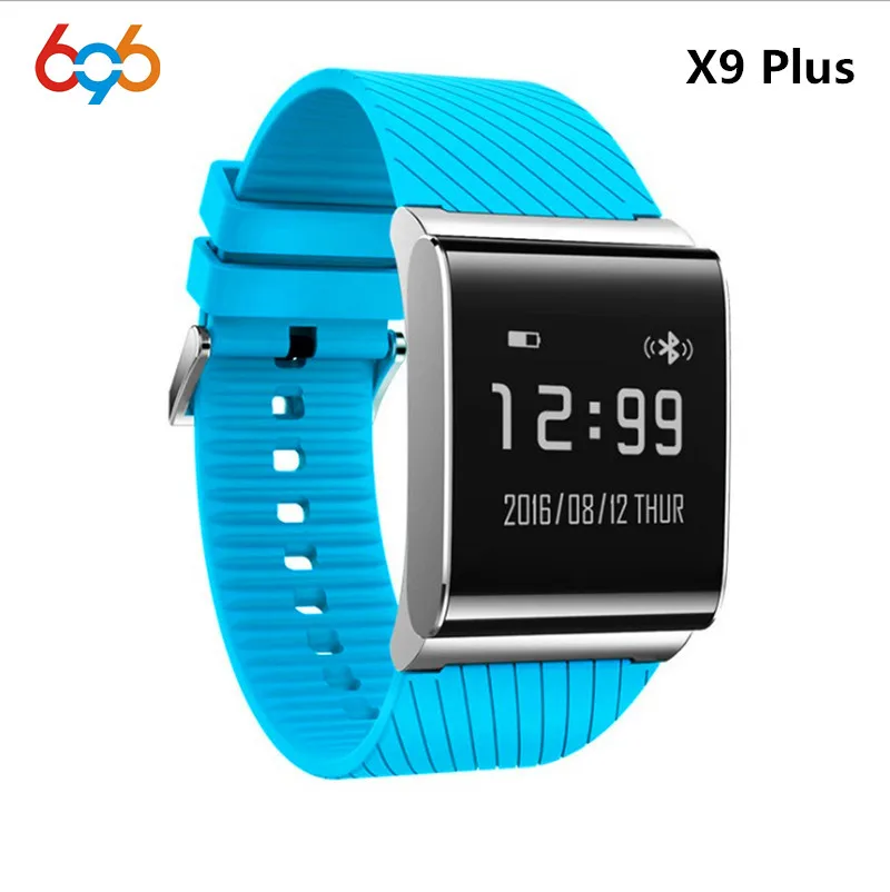 

696 X9 Plus Leather Strap Smart Wristband Smartband Blood Pressure Monitor Fitness Bracelet Heart Rate Meter Watch Pedometer