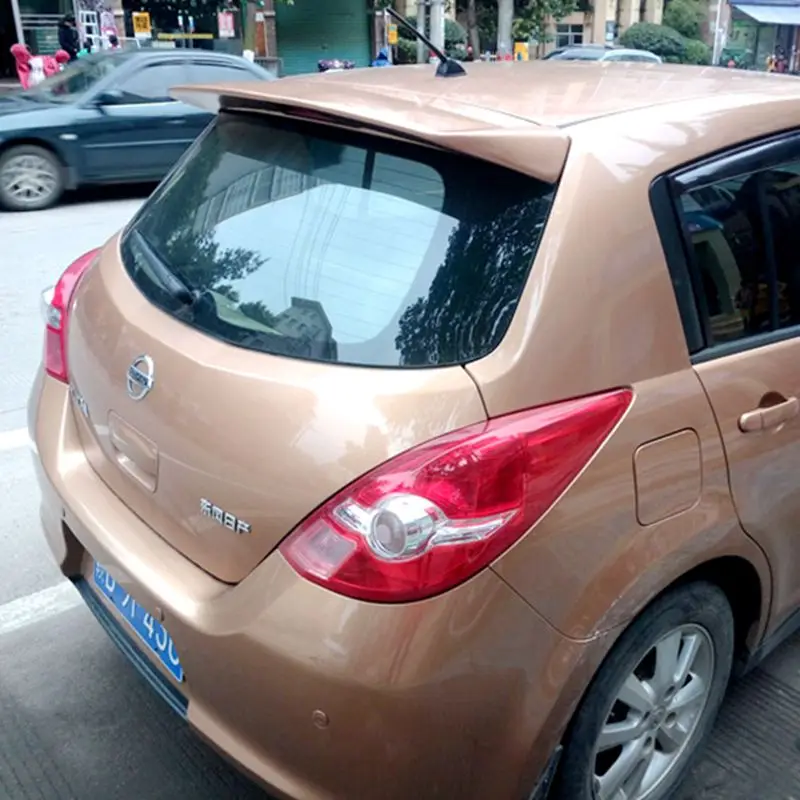 

For Nissan Tiida Spoiler High Quality ABS Material Car Rear Wing Unpaint Color Rear Spoiler For Nissan Tiida Spoiler 2006-2010
