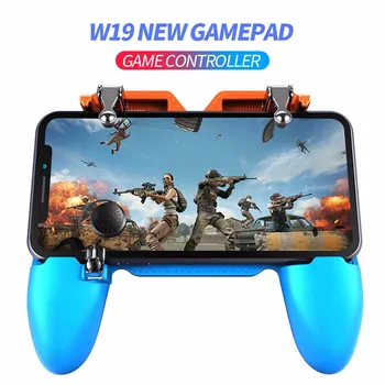 

W19 PUBG Game Controller Gamepad Mobile Phone Metal Trigger Button Shooting Free Fire Gamepad Joystick For iPhone Android