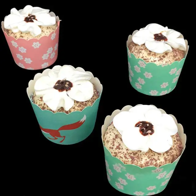 50pcs Cupcake Paper Baking Cups Food Grade Paper Grease Proof Cupcake