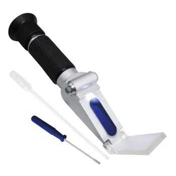 

0-32% Brix Refractometer with Built-in White LED ATC Design for sugar Concentrations in Food, Beverages