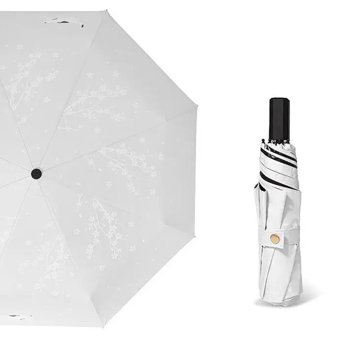 TECHOME зонтик с изображением кота, цветка, дождя, женские складные зонты, Женский Дождливый Солнечный зонтик с милым животным узором