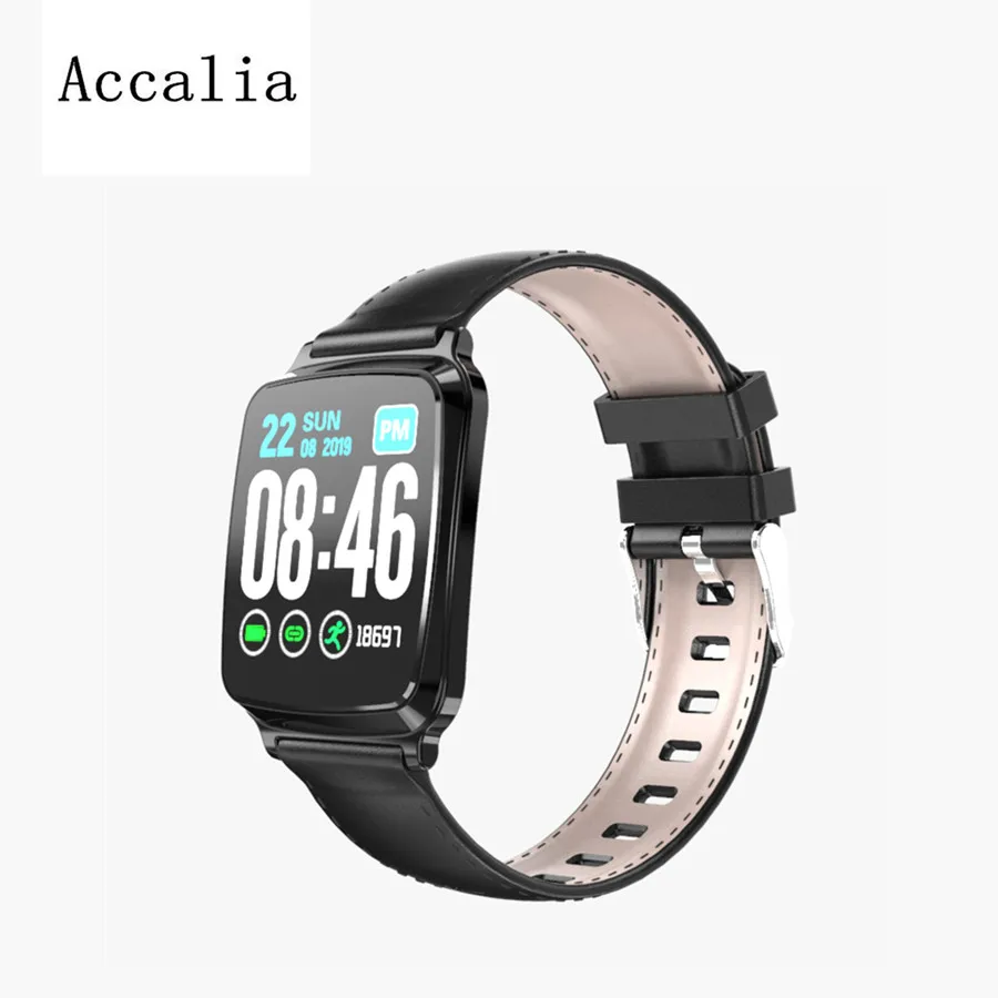 

Accalia M8 Smart Wristband Full Screen Touch&Personality Strap Heartrate Blood pressure Monitor watch Message Display Smart Band