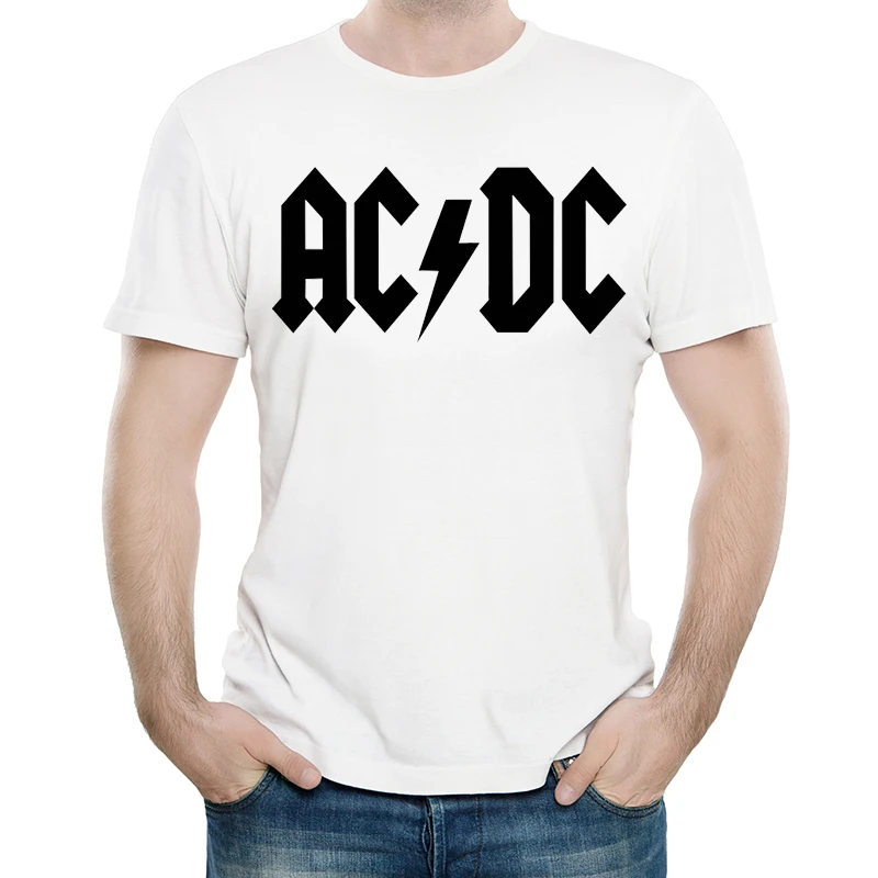 

Arctic Monkeys T Shirt White Color Mens Fashion Print Short Sleeve ACDC Logo T-shirt Tops Tees tshirt Band T-shirt