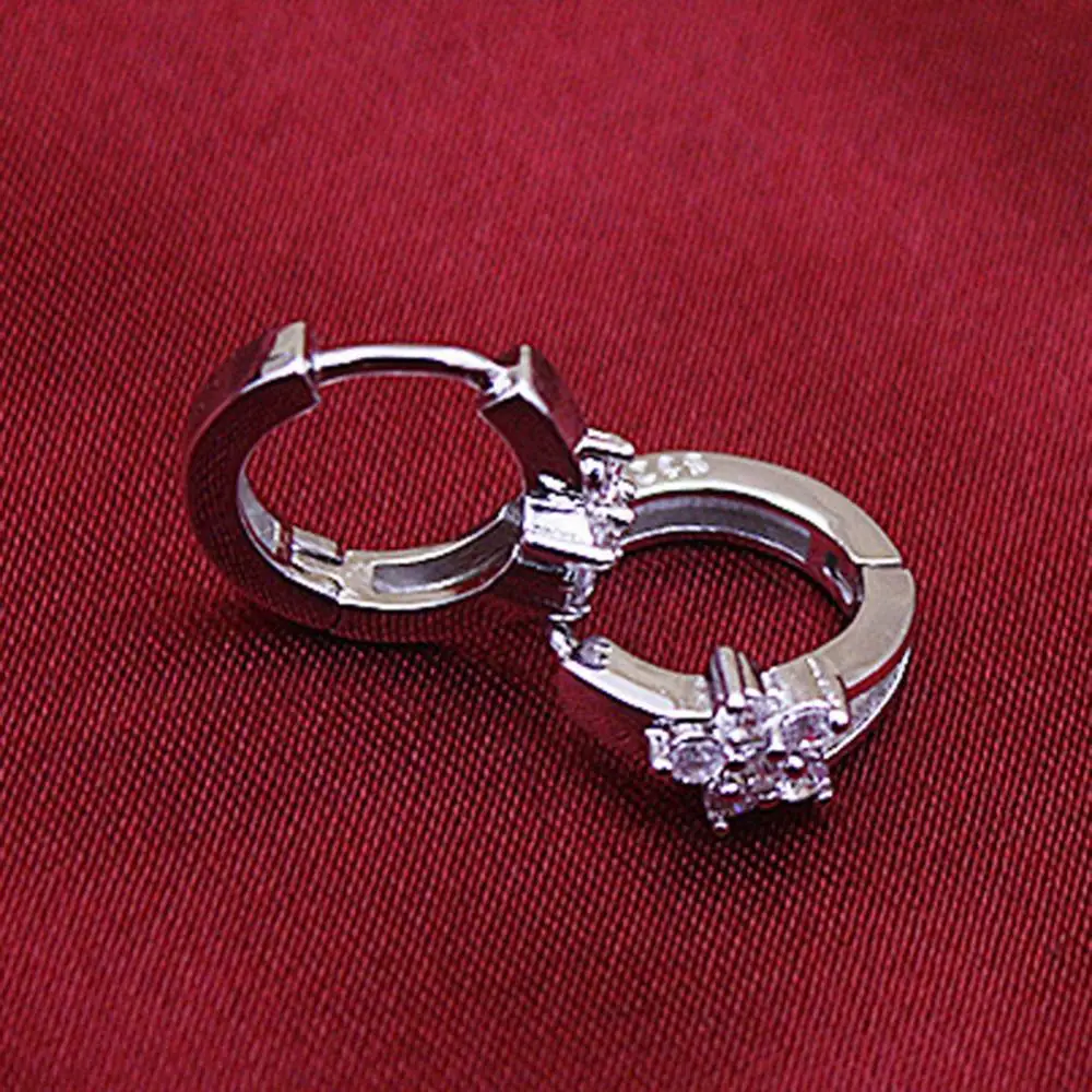 Серьги кольца женские с серебряным покрытием в виде снежинки|ear hoop earrings|drop earringshoop