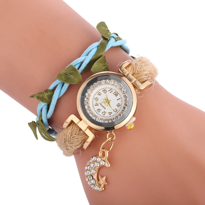 Reloj mujer Часы женские Ретро diamond обмотки браслет смотреть корейской моды