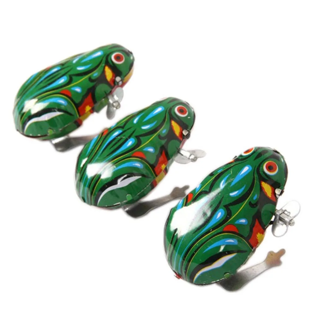 

Retro Jumping Frog Tin Clockwork Toys Wind Up Vintage Adult Collection Metal Clockwork Tin Toys Vintage Kid Jumping Frog Gift