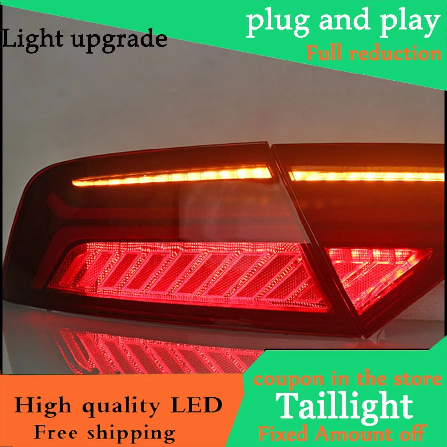 Автомобильный Стайлинг для Audi A7 задний блок освещения 2011- светодиодный задний фонарь движущаяся Поворотная сигнальная лампа аксессуары
