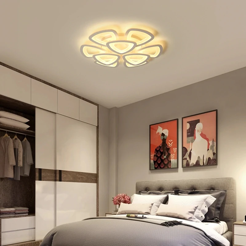 Современный светодиодный потолочный светильник с пультом дистанционного управления для гостиной, спальни, кухни, AC85-265V, потолочный светильник