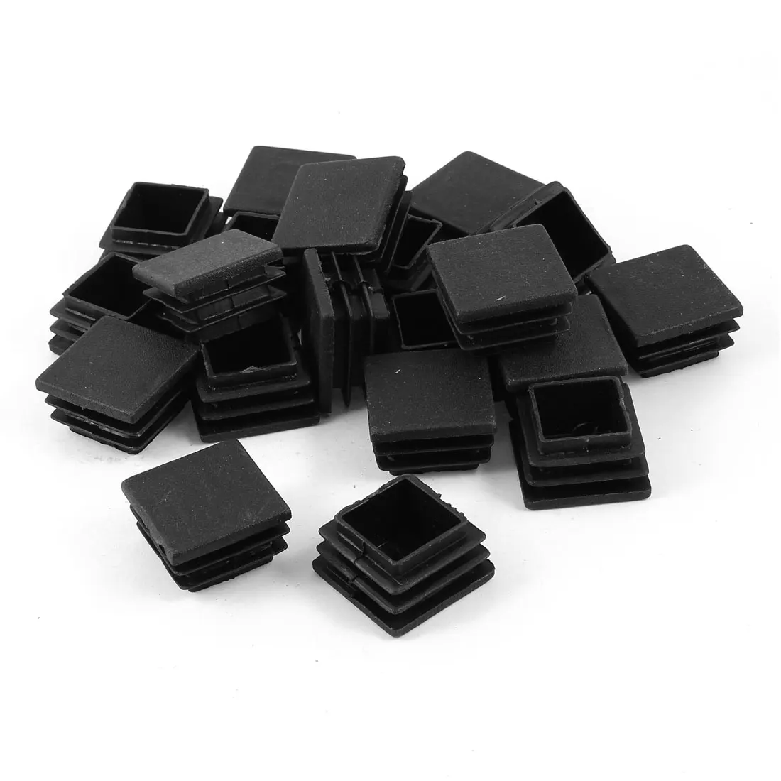 X Autohaux 20 Pcs Plastic Square Blanking End Caps Tubing Tube Inserts ...