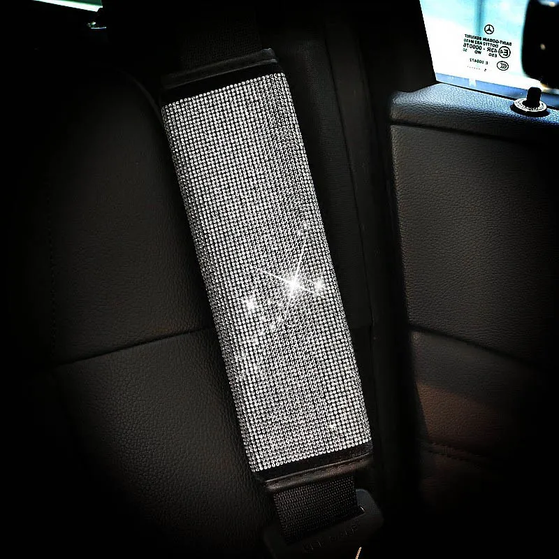 Bling Bling Strass Kristall Auto Seat Belt Abdeckung Schulter Pads Auto  Shifter Getriebe Hand Bremse Deckt Auto Innen Zubehör - AliExpress