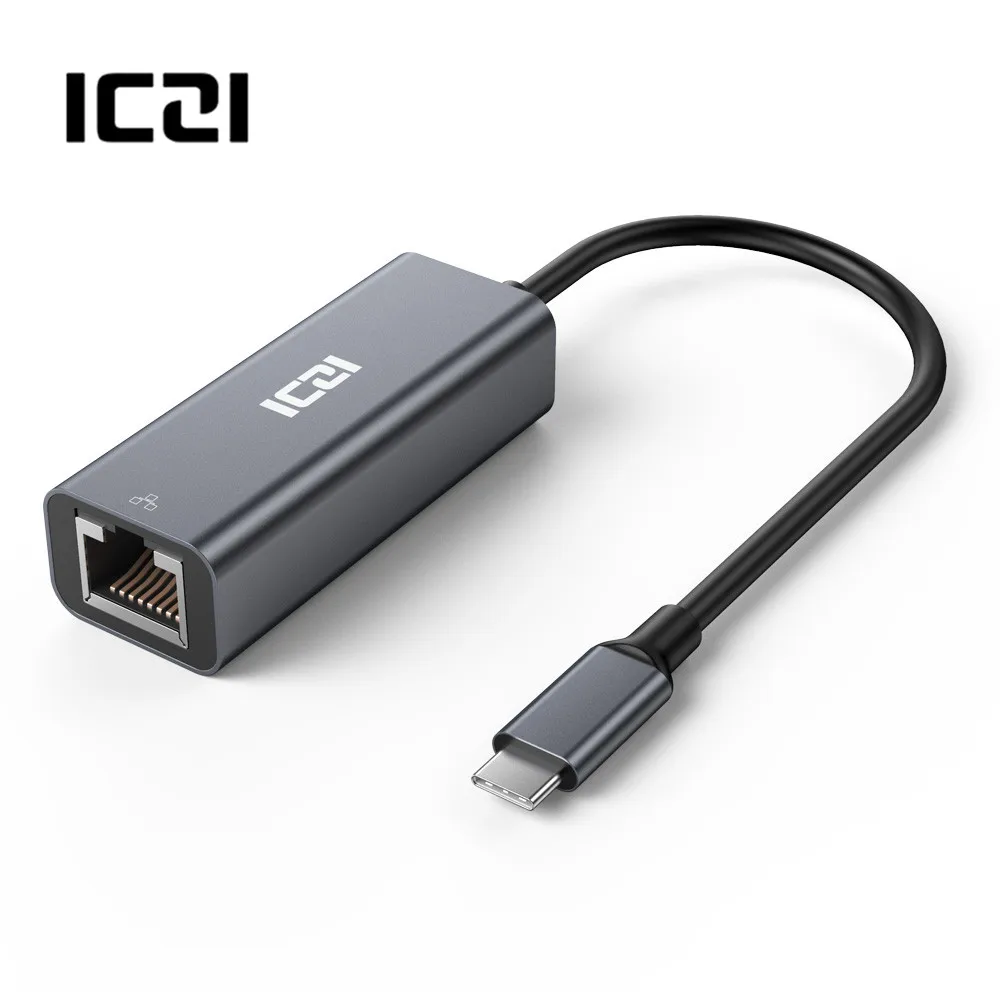 

ICZI USB C to Gigabit Ethernet Adapter Type C to RJ45 LAN Converter 10/100/1000M for MacBook Pro Samsung Galaxy S10 S9 S8 Note 9