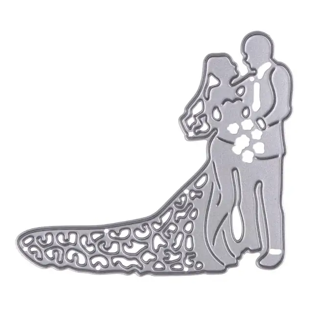 Bride Groom Wedding Couple Metal Cutting Dies Stencils DIY Scrapbooking