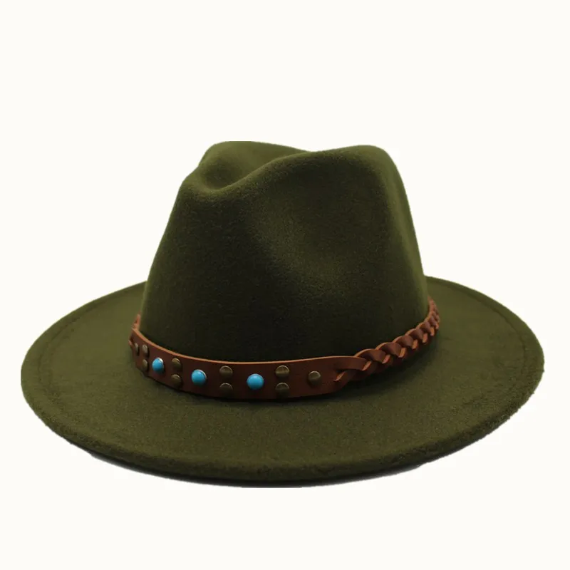 Seioum Wool Wide Brim Fedora Pure Felt Bowler Hat Dome Bucket Hat For Women British Style Feminino Jazz Church Vintage Men Hat
