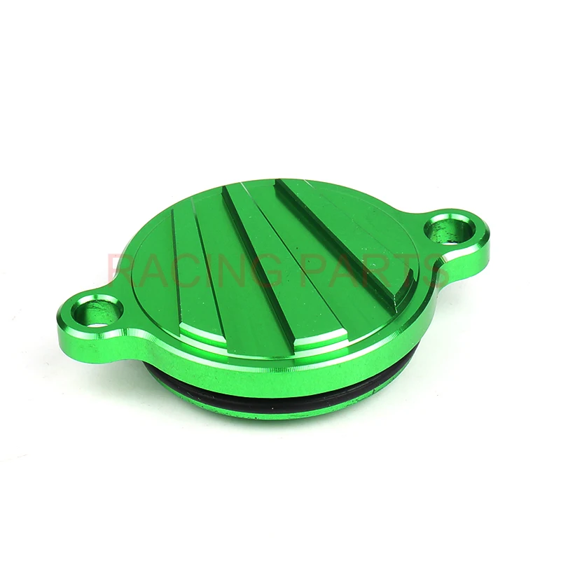 

Free Shipping CNC Billet Engine Oil Filter Cover Fit KX450F KX 450F KXF450 2004-2015 MX spare parts dirt pit bike