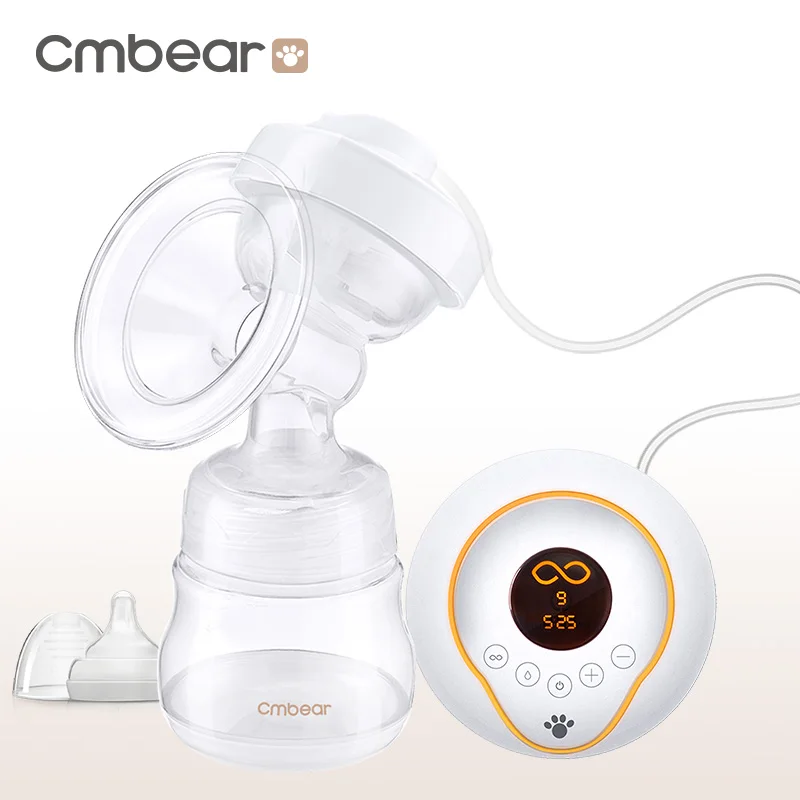 

CMbear Official Store Electric Breast Pump BPA Free LED display Chargeable use 160ml Quiet Design