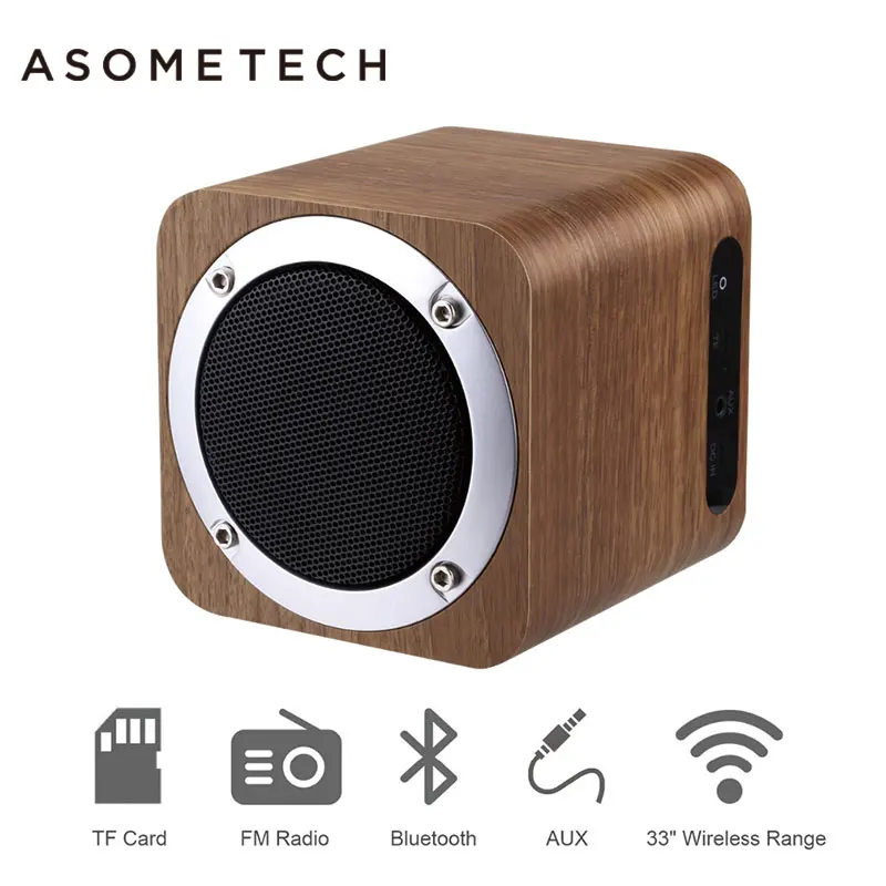 

Wooden Wireless Speaker Bluetooth Soundbar For Xiaomi Xiomi iPhone AUX Portable Mini Bamboo Wood 4.0 Speakers TF Card FM Radio