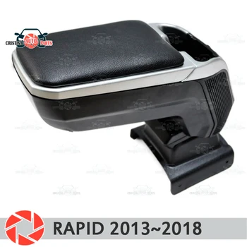 

Armrest for Skoda Rapid 2013~2018 car arm rest central console leather storage box ashtray accessories car styling m2