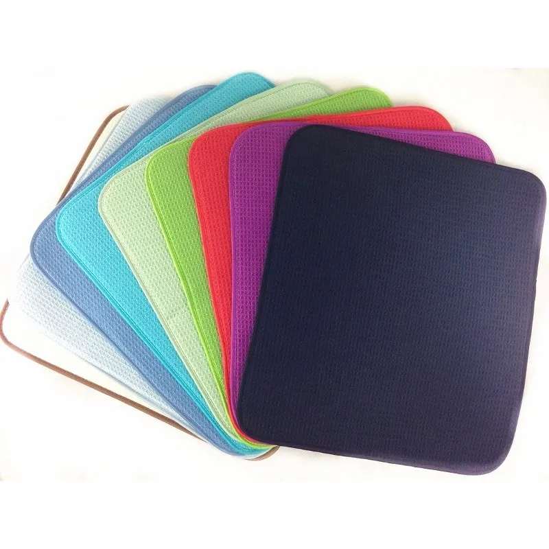 Microfiber Placemat Cutlery Tableware Mat Pad Dishes Drying Mat Home Kitchen Dining Table Decoration Kitchen Supplies 9 Colors