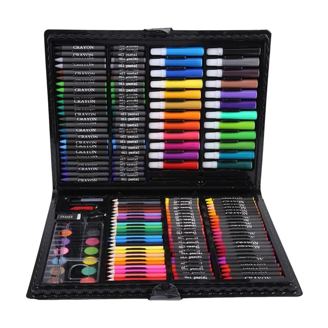 168pcs Kids Drawing Pen Art Set Kit Painting Sketching Color Pencils