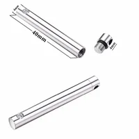 Unisex 3 Tone Stainless Steel Jewelry Cylinder Crystal Memorial Urn Pendant Slide Screw Opens Cremation Necklace Ash Case Holder 2