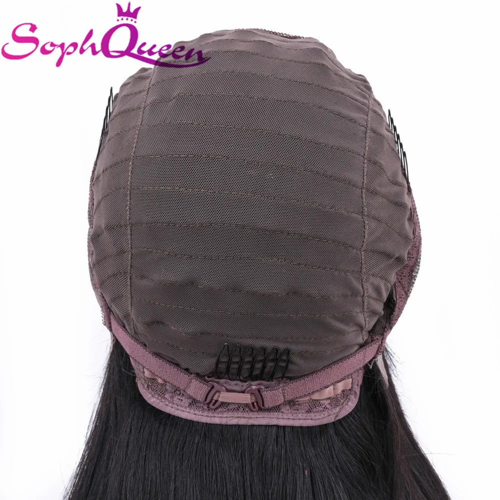 Соф queen 13*4 Синтетические волосы на кружеве человеческих волос парики для черный Для женщин бразильский Реми Прямые Синтетические волосы на