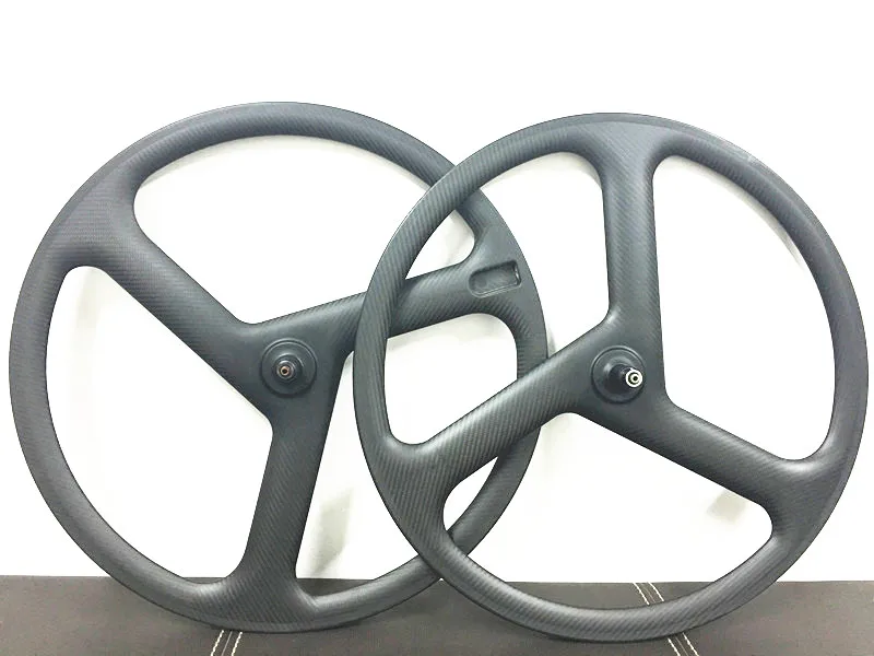 

Carbon bicycle wheel set TORAY T800 Carbon 700C Width 23mm Carbon Track Bike Wheels Tri Spoke Carbon Road Wheel