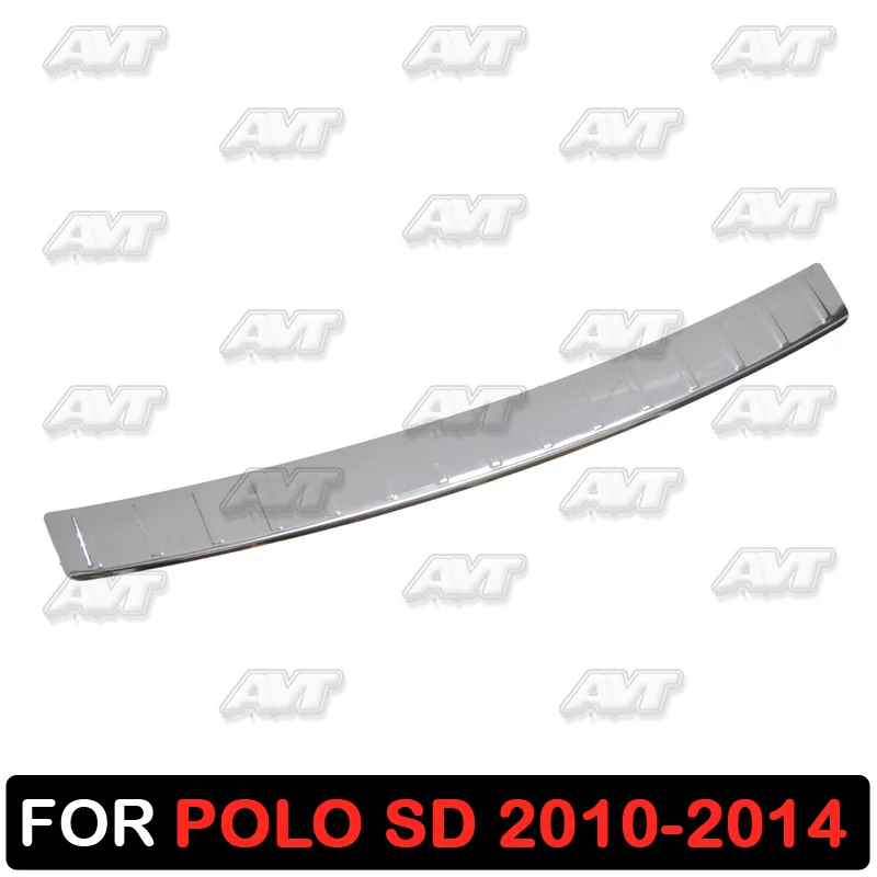 Protection rear bumper cover plate for Volkswagen Polo Sedan 2010- car styling decoration cover exterior accessories